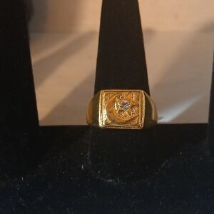Gold Ring with Star Design